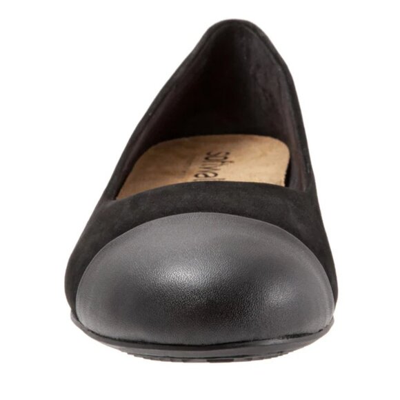 NEW SOFTWALK Leather Sonoma Cap Toe Slip On Ballet Ballerina Flat Nubuck 10M - Picture 5 of 5